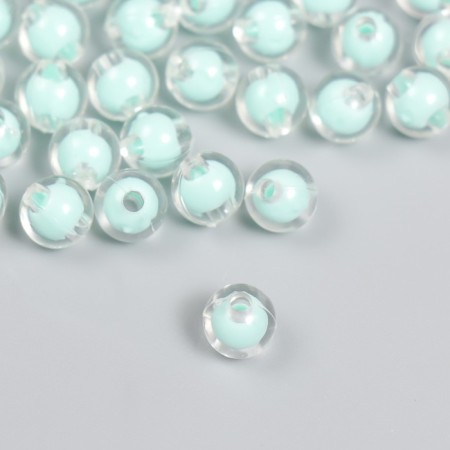 Plastic beads "Green" glossy set 20 grams d = 0.8 cm-1