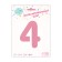 Foil ball 40 "" number 4 with crown ", pink color