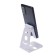 Luazon phone stand, adjustable height, silicone inserts, white