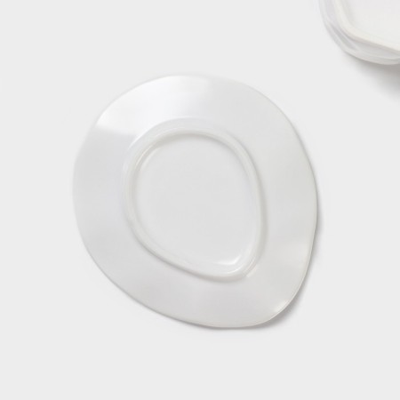 Tea couple ceramic "basalt", 2 items: mug 200 ml, saucer d = 14.8 cm, white color-4