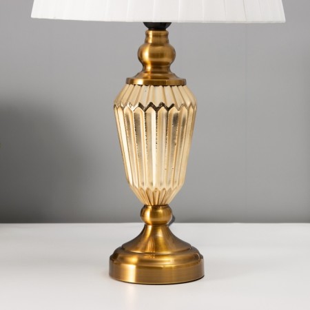 Table lamp with lampshade Risalux "Camellia", E27, 40 W, Brass, 29 × 29 × 29.5 cm-5