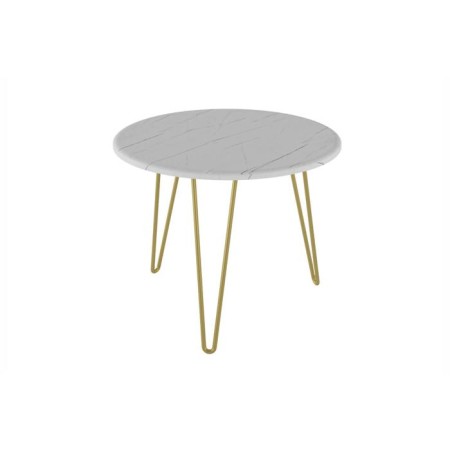 Journal table "Reed Gold 430", 550 × 550 × 450 mm, color white marble-3