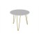 Journal table "Reed Gold 430", 550 × 550 × 450 mm, color white marble