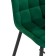 Chair Barry Alst Metal/velor, Black/Green 50x58x99 cm