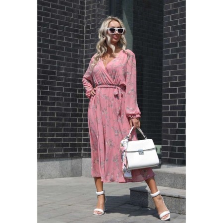 Women's dress, size 46, pink color-2