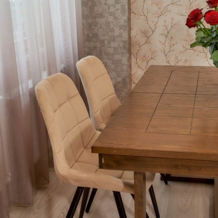 Dining stool Polini Home Verona Sm, beige-black color-11