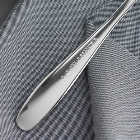 Stainless steel dessert fork, length 16 cm, 201 steel, silver color-3