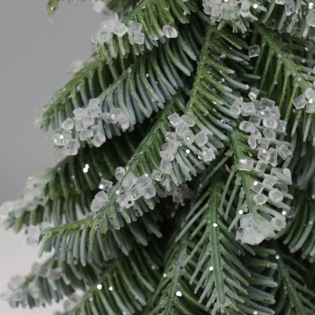 Christmas tree decor "snowy with droplets, in a pot" 28x7.5 cm-1
