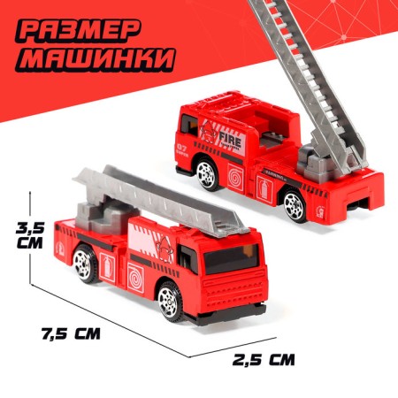 Metal truck "Carrier", inertia, with 6 machines-4