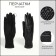 Gloves are female, dimensionless, without insulation, black color
