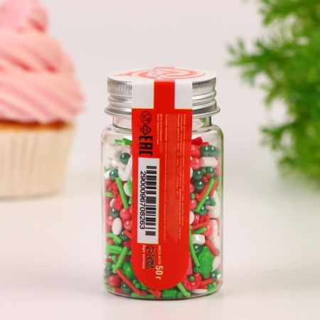 Sprinking confectionery "New Year Mix No. 2", New Year, 50 g-2