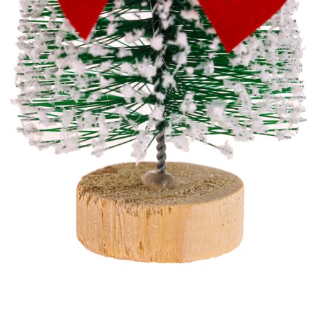 New Year's decor "Christmas tree on a stand with a bow" 6x6x15 cm-3