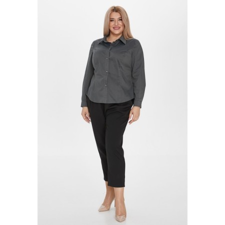 Female blouse, size 54, dark gray color-1