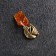 Talisman keychain "Karablik desires", brass, amber
