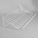 Inclined shelf on a grid, 30 degrees, 600 × 340 mm, white color