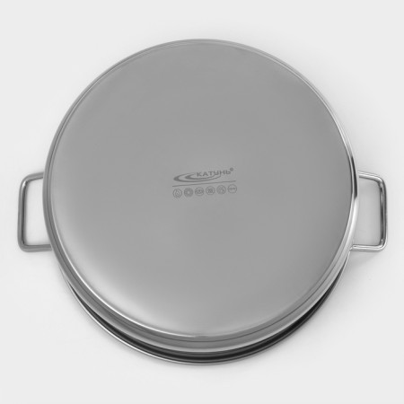 Poster "General catering", 16 l, d = 40 cm, h = 15 cm, metal cover, with a heat distribution layer, induction-3