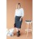Female skirt, size 44, blue color