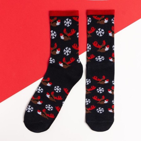 New Year's socks KAFTAN "Deer" Size 41-44 (27-29 cm), Blue color