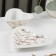 Ceramic dining room "Marbl", 2 items: salad bowl 150 ml, dish 16.5 × 17 × 2 cm, white color