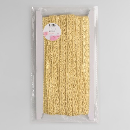 Decorative braid "Snake", 15 mm, 10 ± 1 m, gold color-2