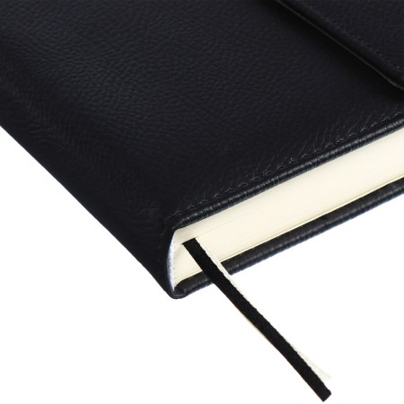Dated diary 2024 A5 176 sheets, Devente.tudor, solid cover of artificial leather, lies, cream block 70 g/m2, black-3