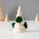 Souvenir "Christmas tree" with moss white, height 10 cm, d-5 cm (moss green stabil)