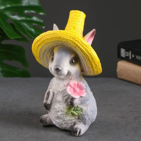 Piggy bank "Bunny with flower" 10x12x20cm-5