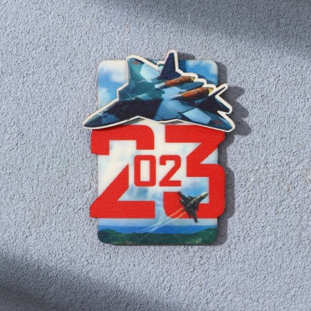 Wooden magnet "Airplane", 5.1 x 6.4 cm-2