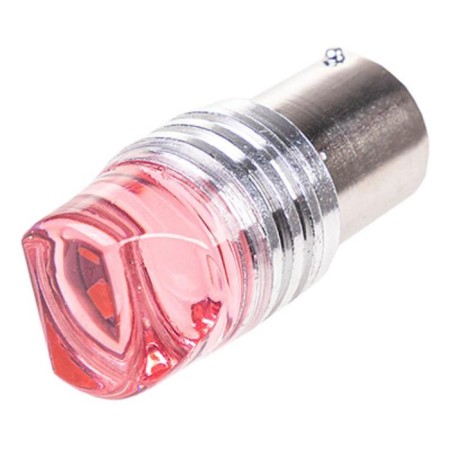 LED LED S25 (P21W), 12V, 9 SMD diodes, 1-Content, Flash, Red, Skyway, S08201460