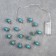 Garland “thread” 1.6 m with nozzles “turquoise balls”, IP20, silver thread, 15 LED, white glow, AAX2