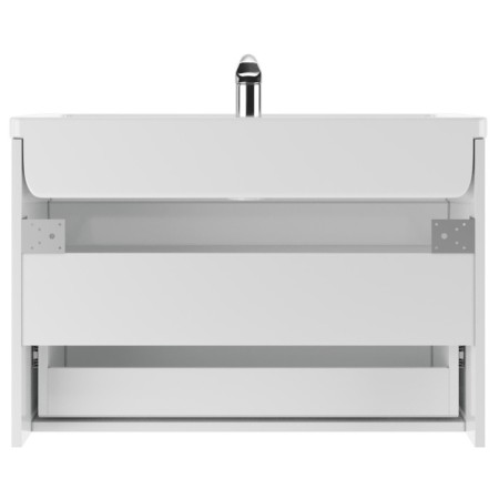 Tumba Iceberg Classic under the Mario 80 sink, suspended, with one box-3