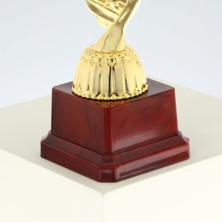 The 3rd place Cup, award figure, gold, plastic stand, 16.8 × 6.2 × 6.4 cm.-5