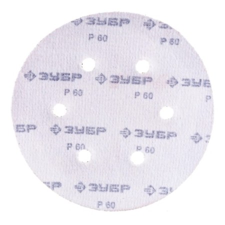 Circle of abrasive grinding bison 35350-150-060, perforated, P60, 150 mm, 5 pcs.-1