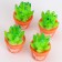 Miniature Puppet "Green Cactus", set 4 pcs., Size 1 pc. - 1.5 × 2.5 × 1.5 cm