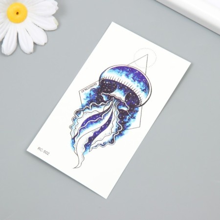 Tattoo on the body color "Medusa. Star Sky" 6 x 10.5 cm