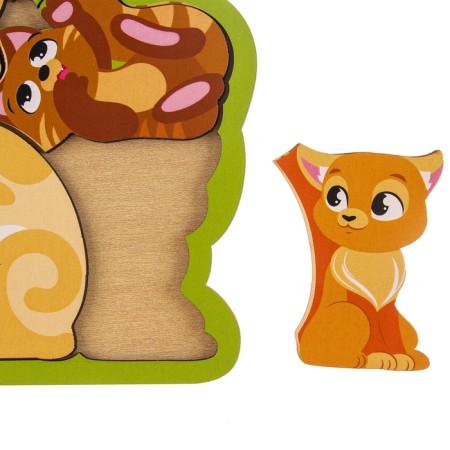 Puzzle "cat with kittens" for the smallest-2