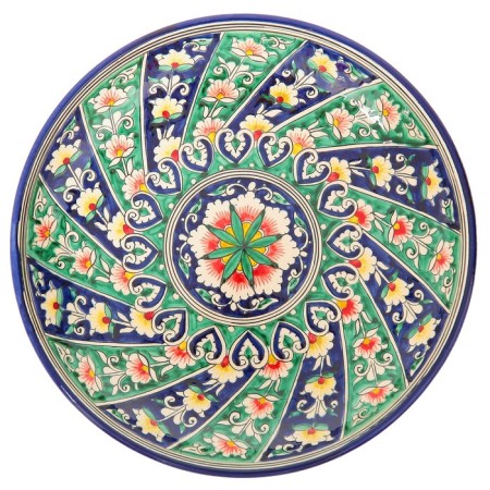 Largan Rishtan ceramics "Patterns", 28 cm, blue-1