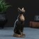Figure "Egyptian cat" 13x7cm, bronze/marble baby