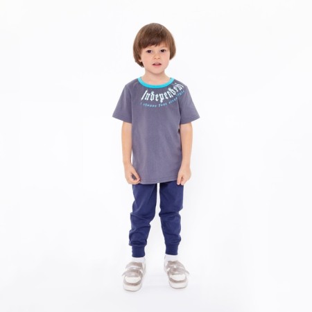 Pants for a boy, blue color, height 98-104 cm