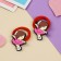 Hair elastic band "Baby" (set 2 pcs) ballerinka, 3 cm, red