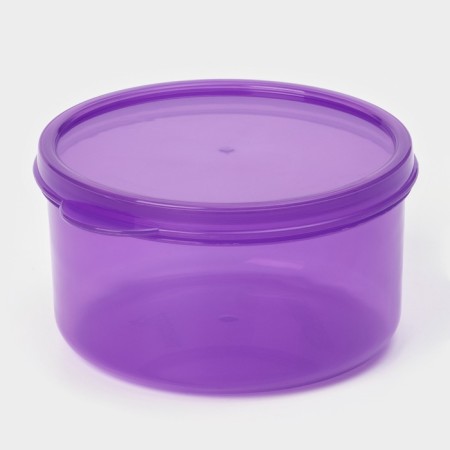 Container Round shares, food, 300 ml, purple color