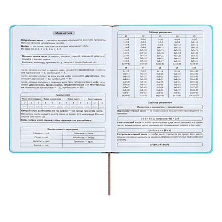 Universal diary for grades 1-11 Excellent, solid cover of artificial leather, silkography, lies, 48 ​​sheets, blue-7