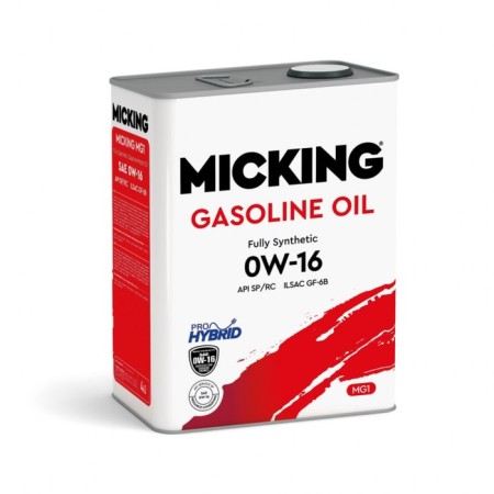 Motor oil Micking Gasoline Oil MG1, 0W-16 API SP/RC, synthetic, 4 liters