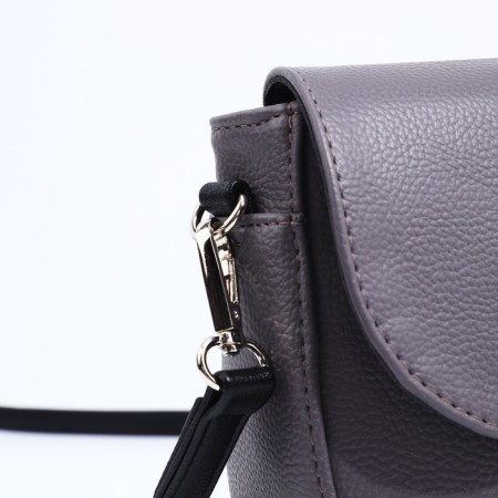 Richet bag on a magnet, outer pocket, long belt, gray color-4