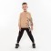 Kit for children (sweatshirt, trousers), beige/black mix, height 152 cm