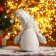 Soft toy "Santa Claus in a hat with circles-long legs" 15x45 cm, silver-white