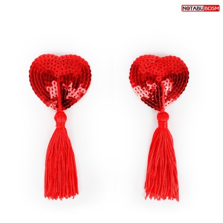 Paces on the chest notabu heart, sticini with brushes, reusable, red-1