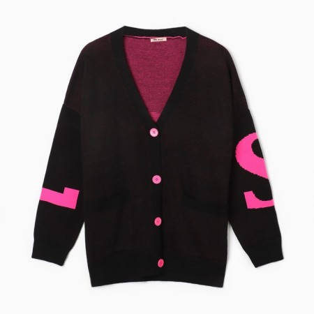 Cardigan female, black color, size One size (42-46)-1