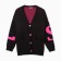 Cardigan female, black color, size One size (42-46)