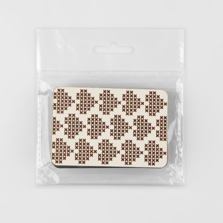 Magnetic needle "Crosses", 8 × 5.5 cm, beige color-4